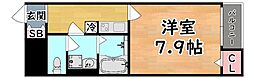 レオネクスト六甲篠原 1Kの間取図画像
