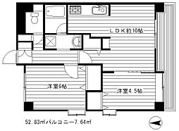 エスタシオン 2LDKの間取図画像