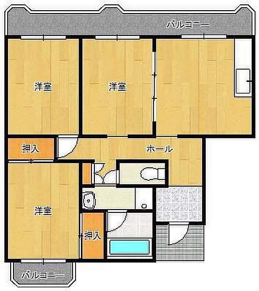 ドエル川村 301｜静岡県焼津市東小川１丁目(賃貸アパート3LDK・3階・65.85㎡)の写真 その2