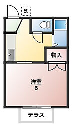 ジュネス田沼 1Kの間取図画像