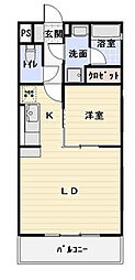 アレグリーア 1LDKの間取図画像