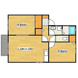 ヴィーブルA 2LDKの間取図画像