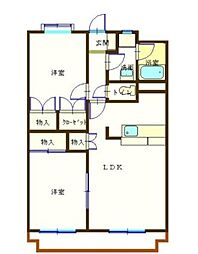 vivere 2LDKの間取図画像