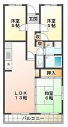 ベル2 3LDKの間取図画像