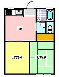 コンシェールエンドー 2DKの間取図画像