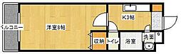 ドミール 1Kの間取図画像