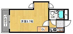 YZCLUB 1Kの間取図画像