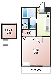 プロシード2 1Kの間取図画像