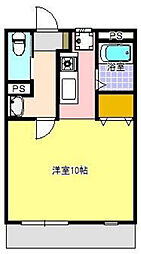 ビバーチェ2 1Kの間取図画像