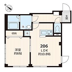 本駒込ウエスト 1LDKの間取図画像