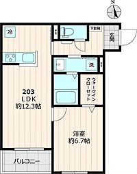 Renatus 1LDKの間取図画像