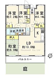 シーアイマンション杉戸高野台B棟 4LDKの間取図画像