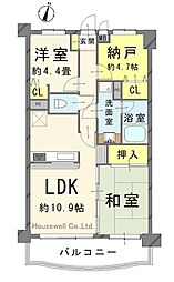 ライオンズマンション大宮日進町 2SLDKの間取図画像