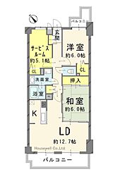 ワコーレロイヤルガーデン北本A棟 3LDKの間取図画像