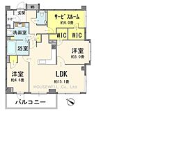 ピアースコード中目黒 2SLDKの間取図画像