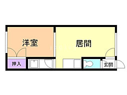 ノースランド 1DKの間取図画像