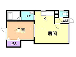 ロイヤルハイム青雲C 1LDKの間取図画像