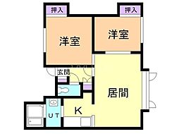 アイビーみその 2LDKの間取図画像
