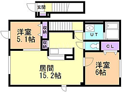 間取図画像 2LDK