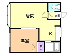ドリームハウス 1LDKの間取図画像