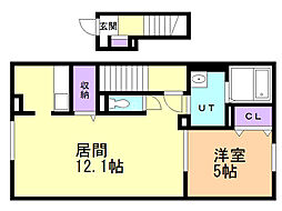 サニーレジデンスK 1LDKの間取図画像