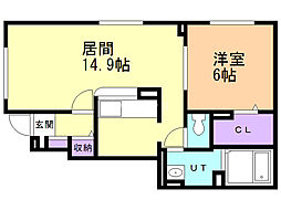 間取図画像 1LDK