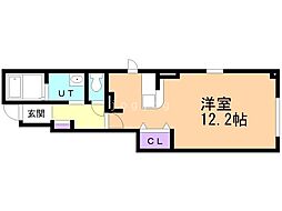ベルアンジュ ワンルームの間取図画像