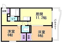 間取図画像 2LDK