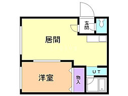 レインボーハウスのぞみNo.21 1階1LDKの間取り