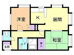 クリスタルハーモニー15 2LDKの間取図画像