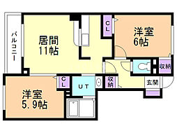 間取図画像 2LDK
