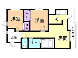 間取図画像 2LDK