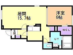 エテルナ 1LDKの間取図画像