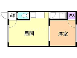 レジデンス春日 1DKの間取図画像