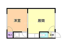 ハウスミユウ 1DKの間取図画像