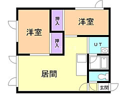 アインガーデン1 2LDKの間取図画像