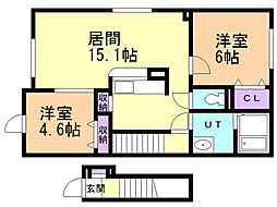 レガーロ 2LDKの間取図画像