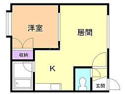 メルシー寿 1LDKの間取図画像