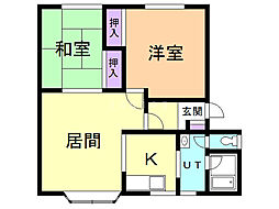 ハイツスプリング 2LDKの間取図画像