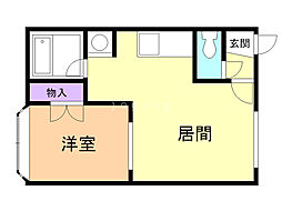 アバランチ2 1DKの間取図画像