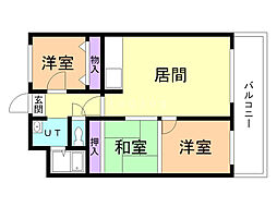 シャトー・サンライズ 3LDKの間取図画像