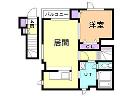 ラブリィー5 1LDKの間取図画像