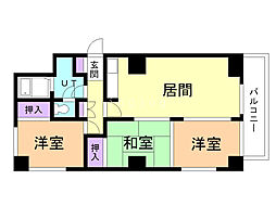 プロスペリティ・クロツ 3LDKの間取図画像