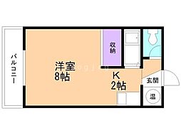 コーポボラススピティ 1Kの間取図画像