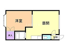 ドルチェ日吉B 1LDKの間取図画像