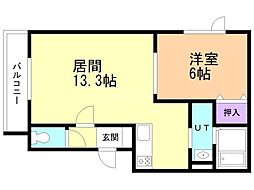 クリークウッドV 1LDKの間取図画像
