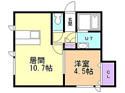 メゾン雅No.1 1LDKの間取図画像