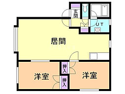 ブリック・トワ 2LDKの間取図画像