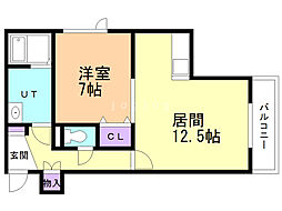 カーサフェリーチェ4 1LDKの間取図画像