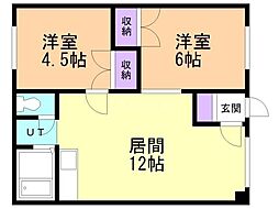 ハイツまるいNo.56 2LDKの間取図画像